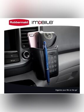 Rubbermaid Black Car Vent Phone & Accessory Pouch